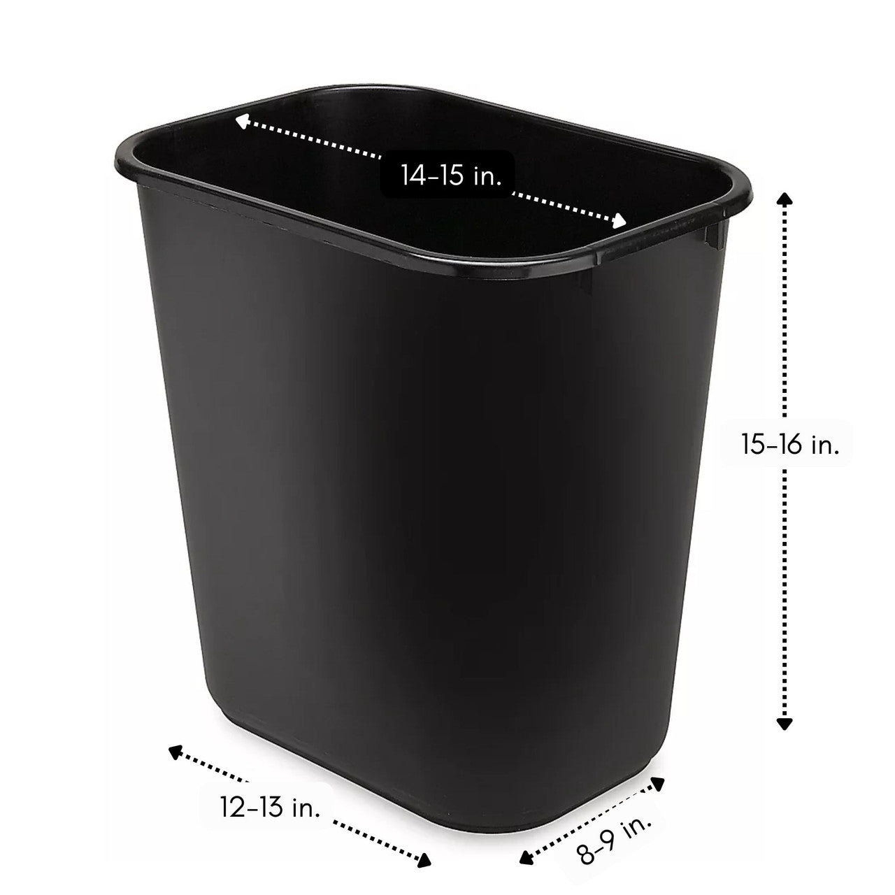 Spandex (Slim Jim) 23 Gallon Trash Can Cover in White