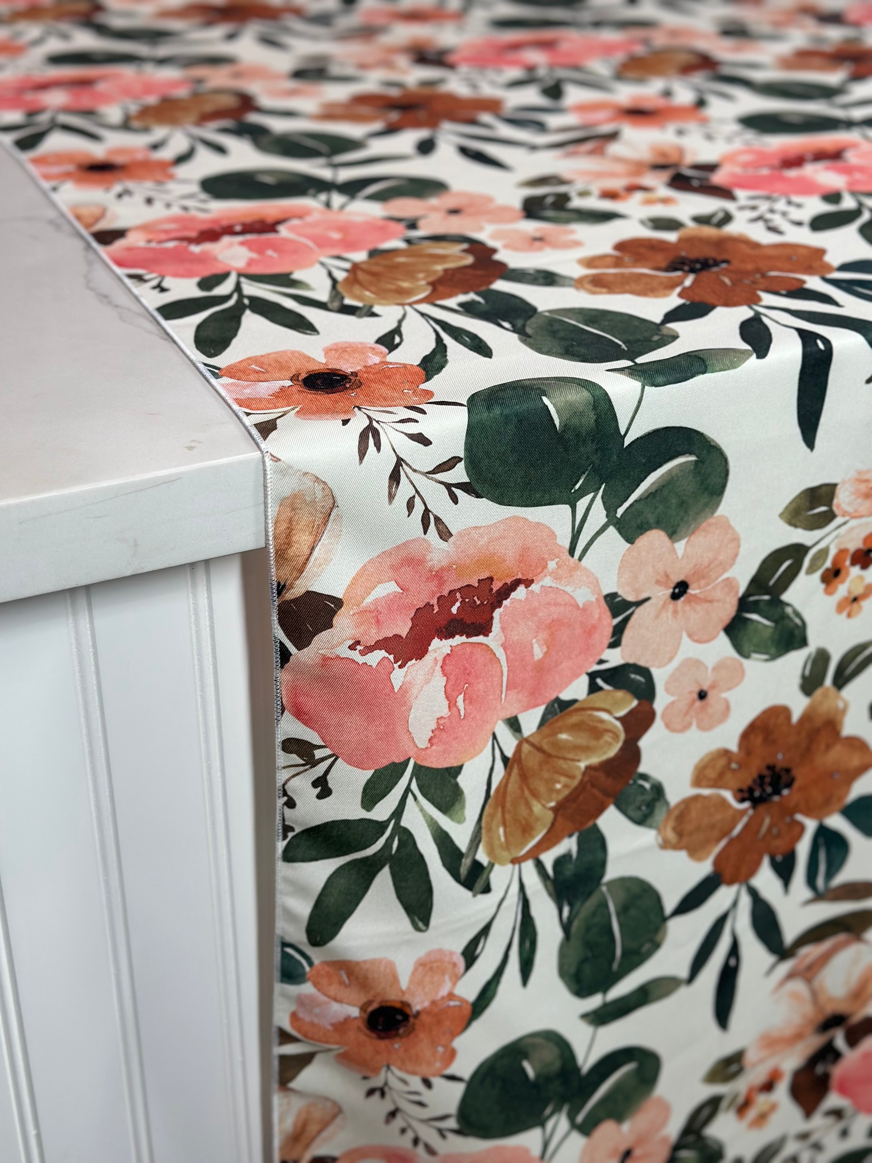 floral print table cloth