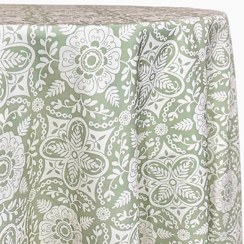 Morocco (Poly Print) Table Linen in Sage