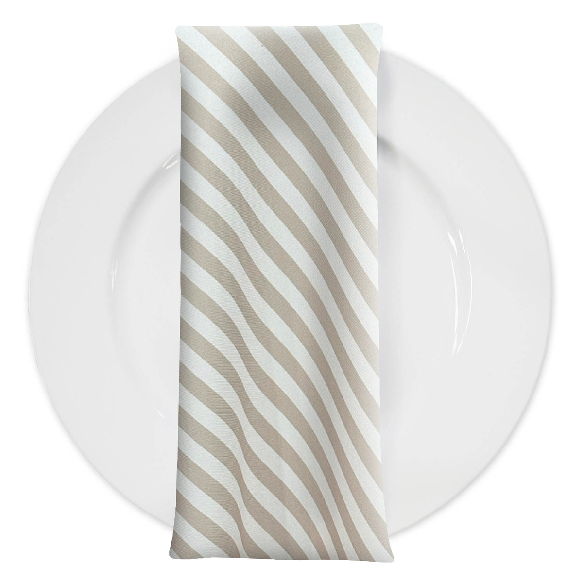 Seersucker (Poly Print) Table Napkin in Taupe – Urquid Linen