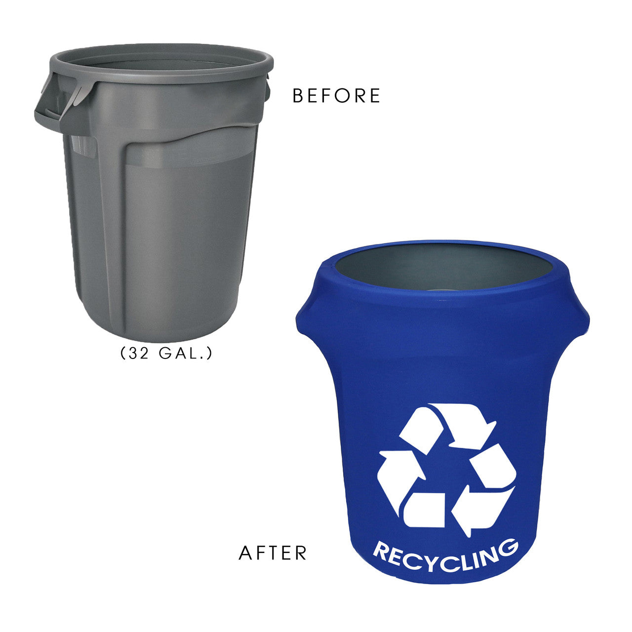 32 Gallon Trash & Recycling Container