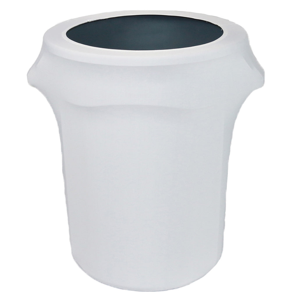 Spandex (Slim Jim) 23 Gallon Trash Can Cover in White