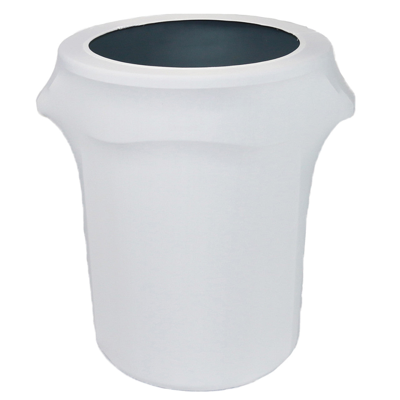 Your Chair Covers - 7 Gallon Spandex Office Trash Can Cover - White