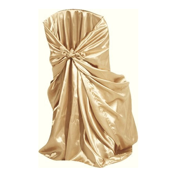 Crepe Back Universal Chair Cover in Gold Urquid Linen