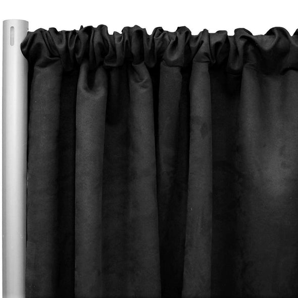 Trade Show Backdrop - Black Scuba newest Drape Panels Sewn Rod Pocket 6 Pieces