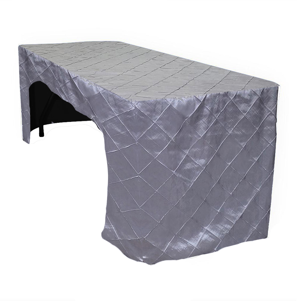 4 Pintuck Taffeta Table Linen in Chocolate