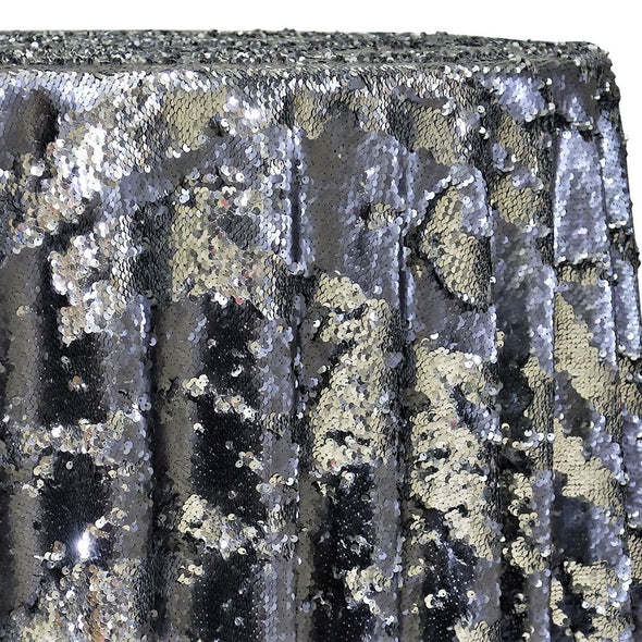 Mermaid Sequin Sparkle Table Runner Silver / Grey or Black 72 or