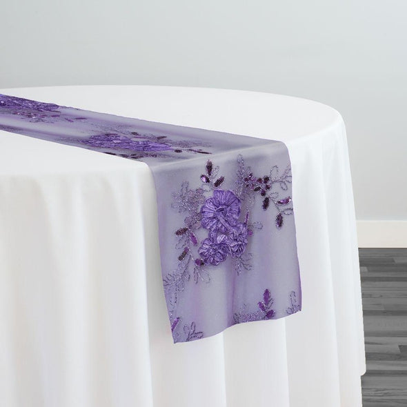 Purple shop table runners