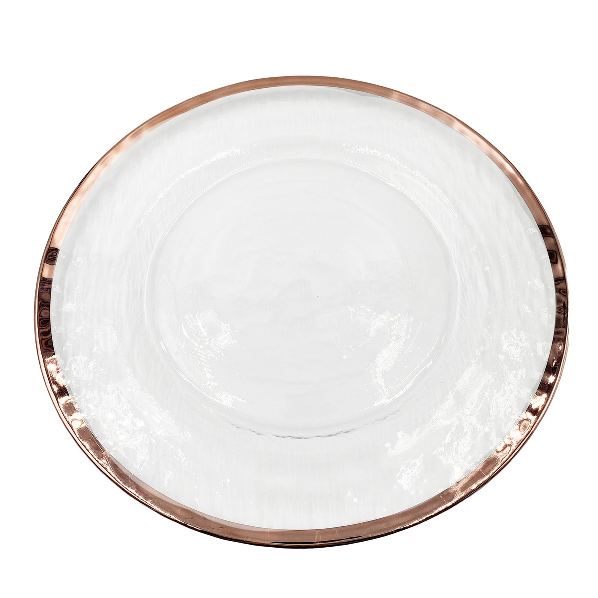 Halo Glass Charger Plate In Rose Gold Item 0212 Urquid Linen