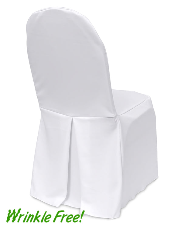 Pleat Back Scuba Wrinkle Free Chair Cover Premium Quality